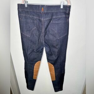 Kerrits Women's Stretch Denim Knee Patch Breech Dark Blue XL